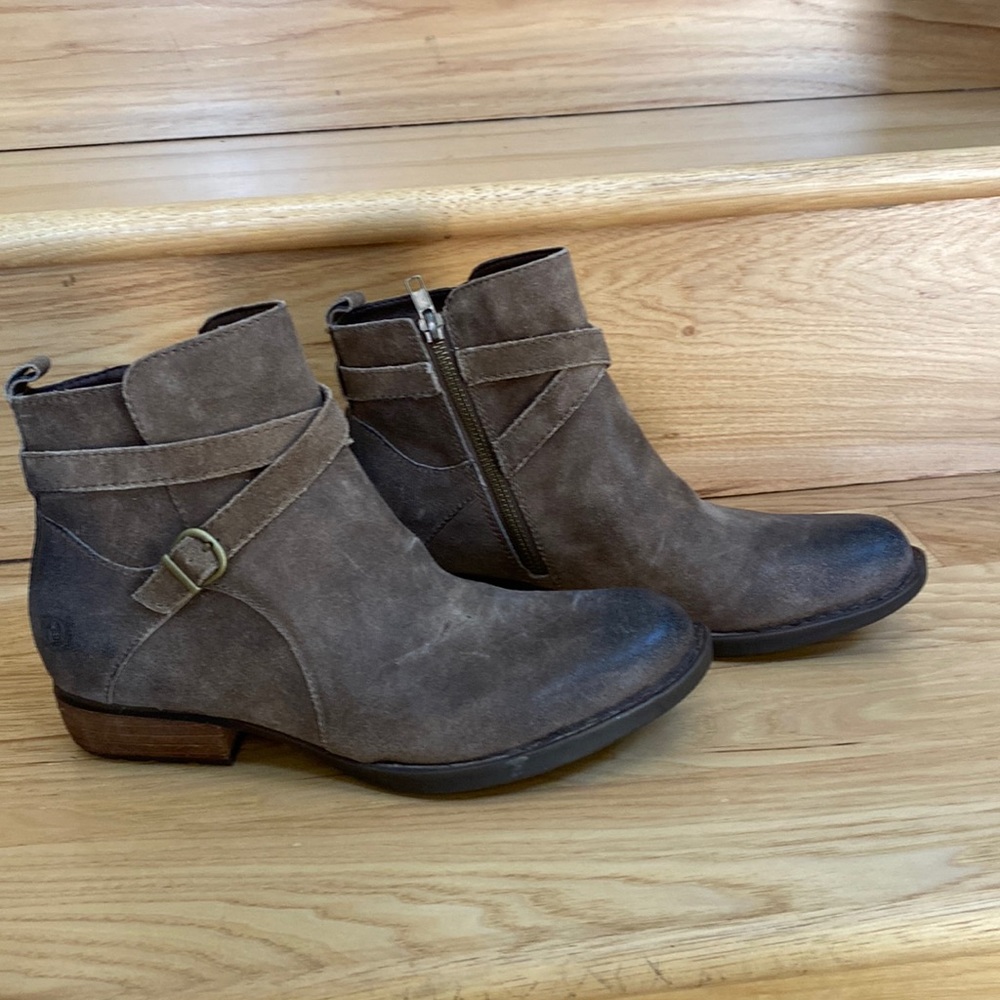 Born tall bootie , distressed leather